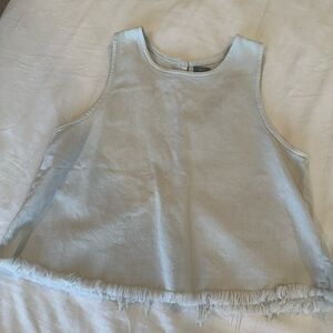 Aerie Cream Relaxed Fit Tank Top Soft Fabric